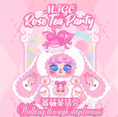 MIGO, Rose Tea Party, 600, plush, blind box, collectible, limited edition, purple, gift, toy, kawaii