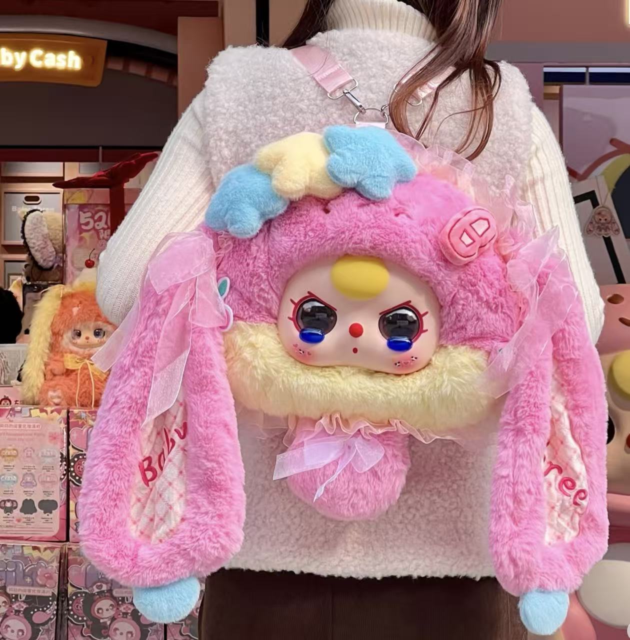 Fairy Tale Big Head Bag 800% Backpack Series, plush toys, 6+1+1 surprises and secrets, backpack or shoulder bag